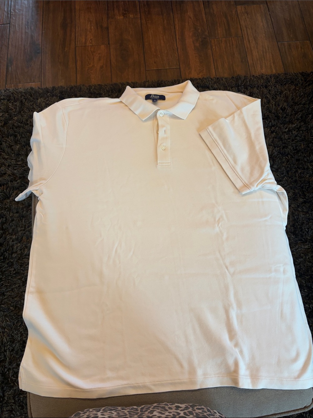 White Men's Short-Sleeve Polo